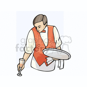waiter4 clipart. Commercial use image # 160525