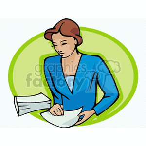 woman manager clipart. Commercial use image # 160541