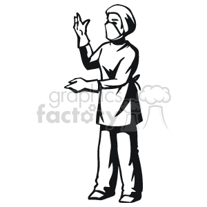 Black and white surgeon clipart. Royalty-free image # 160587