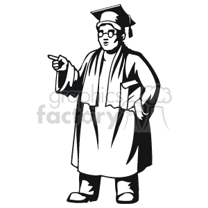 Black and white graduate clipart. Commercial use image # 160601