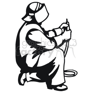 Black and white welder clipart. Commercial use image # 160667
