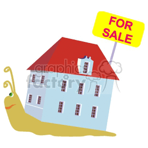 Home sales moving like a snail clipart. Commercial use image # 161790