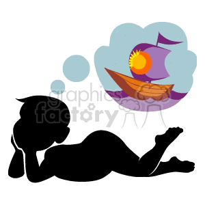  shadow people silhouette dreaming boat boats   people-027 Clip Art People Shadow People 