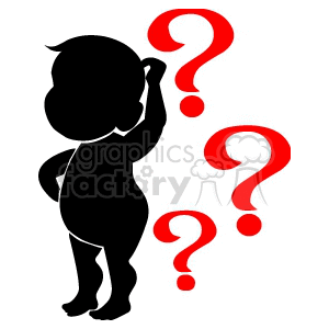  shadow people silhouette thinking questions  Clip Art People Shadow People 