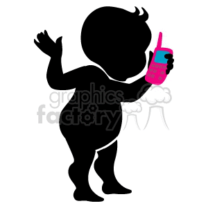 Person talking on their cell phone clipart. Commercial use image # 161933