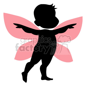 person with butterflies wings clipart. Commercial use image # 161957