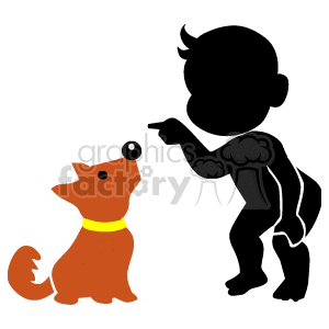 shadow people silhouette dog dogs training pet pets   people-063 Clip Art trainer trainers teach teaching puppy