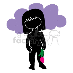 depressed girl clipart. Commercial use image # 161971