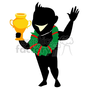 shadow people silhouette winner champion trophy   people-097 Clip Art People Shadow People 1st place won champ win trophies