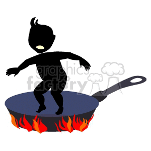  shadow people silhouette frying pan hot cooking   people-111 Clip Art People Shadow People 