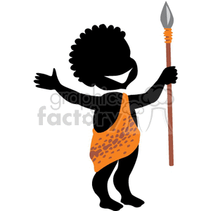 African tribesman clipart.
