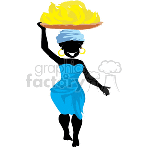  shadow people silhouette working work humans africa african american carrying on head food tray   people-303 Clip Art People Shadow People 
