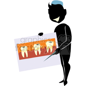 Dentist examining tooth xrays clipart. Royalty-free image # 162249