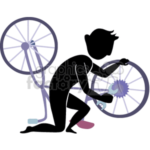 Bicycle mechanic clipart. Royalty-free image # 162259