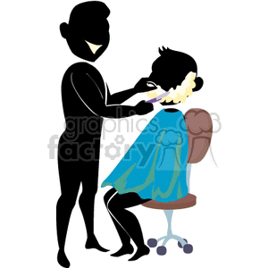 shadow people silhouette working work humans shaving shave barber shop male razor razors   people-373 Clip Art People Shadow People 