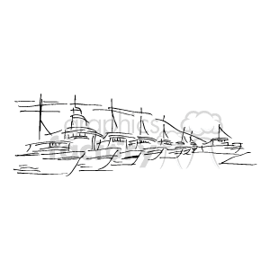 black and white yacht clipart .