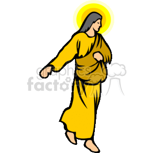 A holy man walking