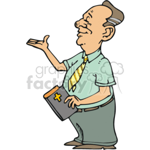  Preacher holding the bible clipart. Commercial use image # 164728