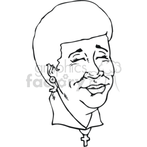 cartoon drawing of a women clipart. Commercial use image # 164743