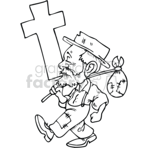 Christian084_ssc_bw_ clipart. Royalty-free image # 164783