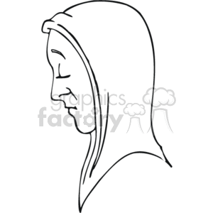 Maria's torso in black and white clipart. Commercial use image # 164803