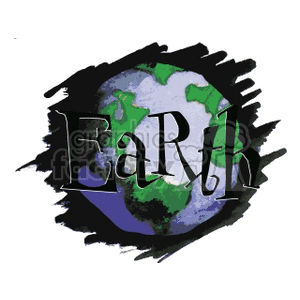 Cartoonish image of planet earth clipart. Royalty-free image # 165105