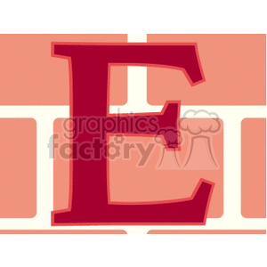 Letter E with Brick Background
