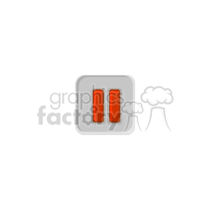 Red Pause Button clipart. Commercial use image # 167087