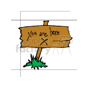 You are here sign clipart. Royalty-free image # 167176