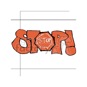   sign signs stop  stop.gif Clip Art Signs-Symbols Do Nots 