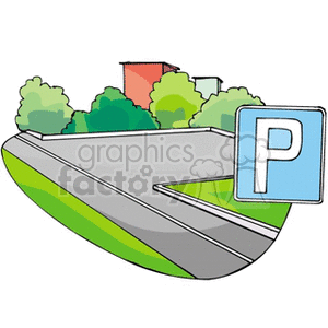   street sign signs road roads parking  drawin.gif Clip Art Signs-Symbols Road Signs 