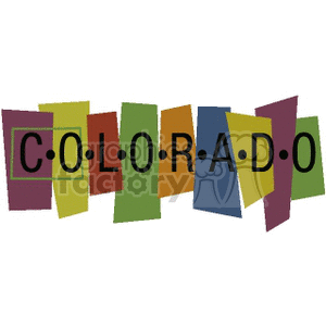 Colorado USA banner clipart. Commercial use image # 167557