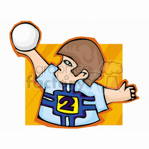 Volleyball player serving the ball clipart. Royalty-free image # 167868