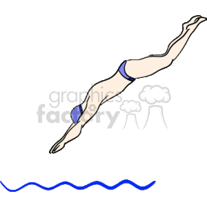   diving diver divers swimming swimer swimmers  tm40_Diving.gif Clip Art Sports 