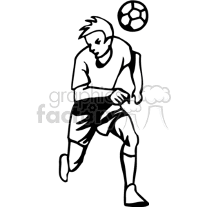 Black and white soccer player clipart. Royalty-free image # 169669