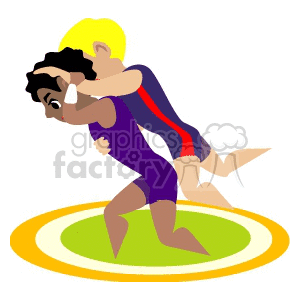 1004wrestling010 clipart. Commercial use image # 170258