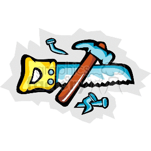 hammer-saw clipart. Royalty-free image # 170557