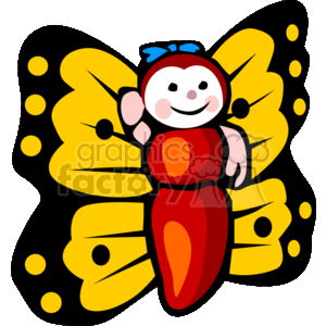 Baby toy butterfly with monarch wings clipart. Royalty-free image # 170969