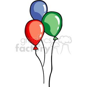 three party balloons  clipart. Commercial use image # 170993