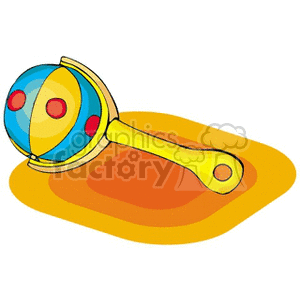  toy toys rattle rattles  Yellow blue