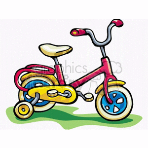 Bike with Training Wheels animation. Royalty-free animation # 171132