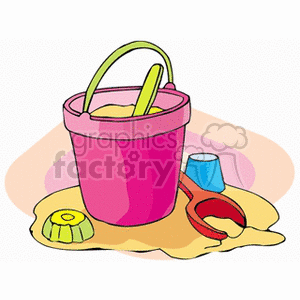   toy toys sand sandbox bucket buckets  sandpitset.gif Clip Art Toys-Games 