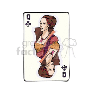   card cards deck queen playing  card2.gif Clip Art Toys-Games Games 