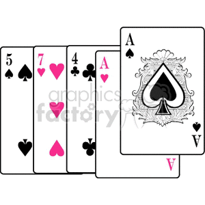   playing card cards ace  card861.gif Clip Art Toys-Games Games 