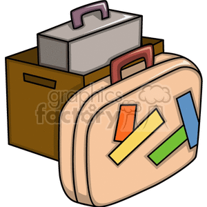   travel luggage suitcase suitcases traveling vacation  FTA0100.gif Clip Art Transportation 