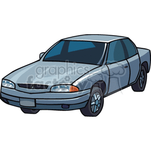 grey four door car clipart. Commercial use image # 172799