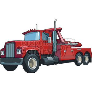 semi tow truck clipart. Commercial use image # 172882