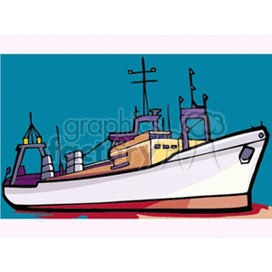   ship ships boat boats  trawler.gif Clip Art Transportation Water 
