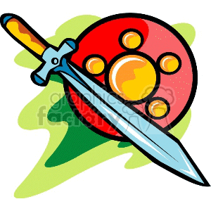 sword-shield clipart. Royalty-free image # 173645