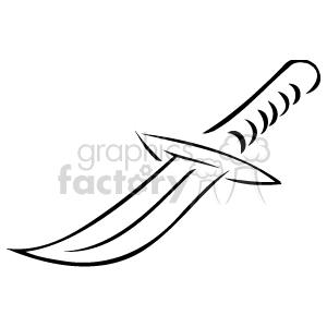 black and white knife clipart. Royalty-free image # 173715